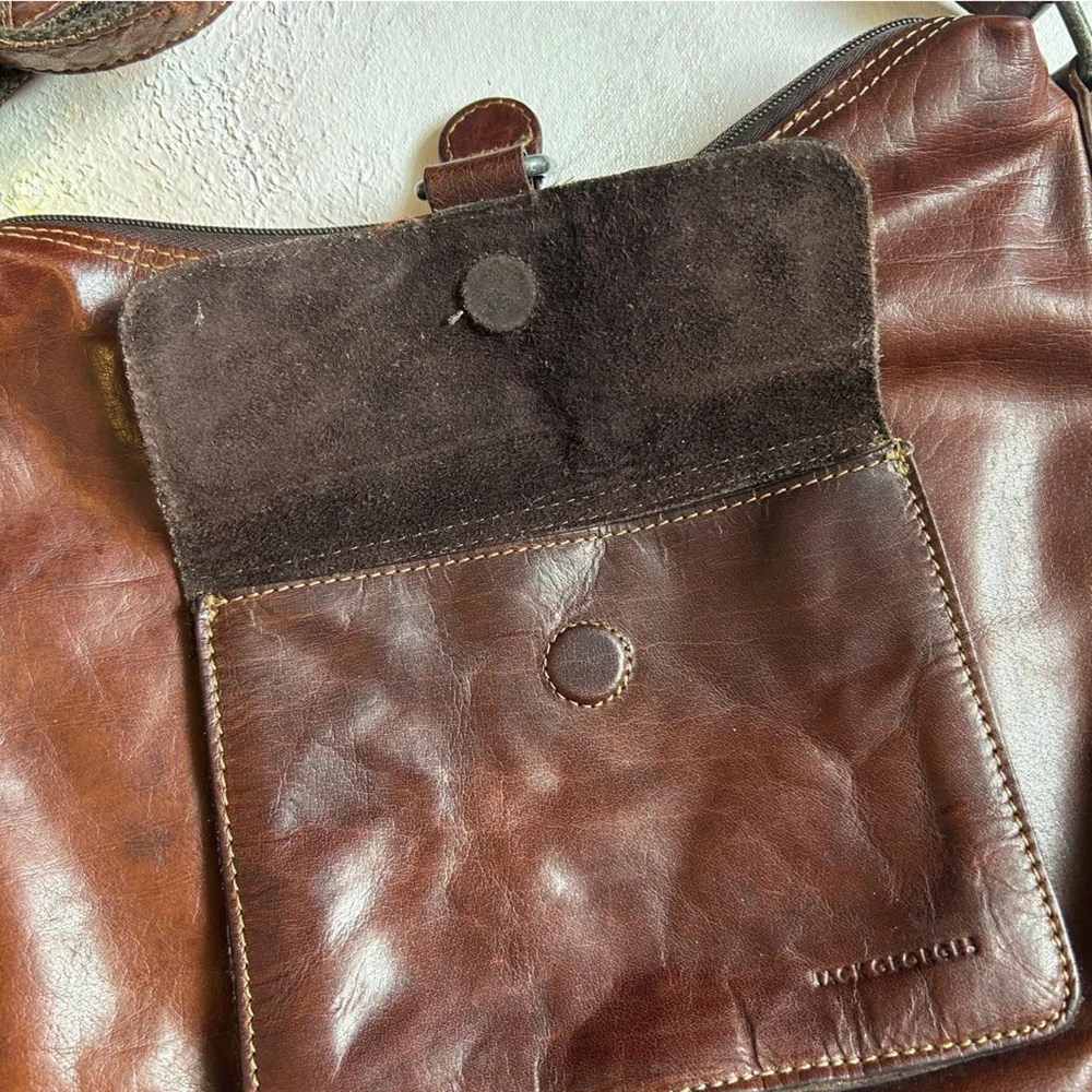 Jack Georges Voyager Collection Hobo Bag with Front Pocket and Adjustable Strap